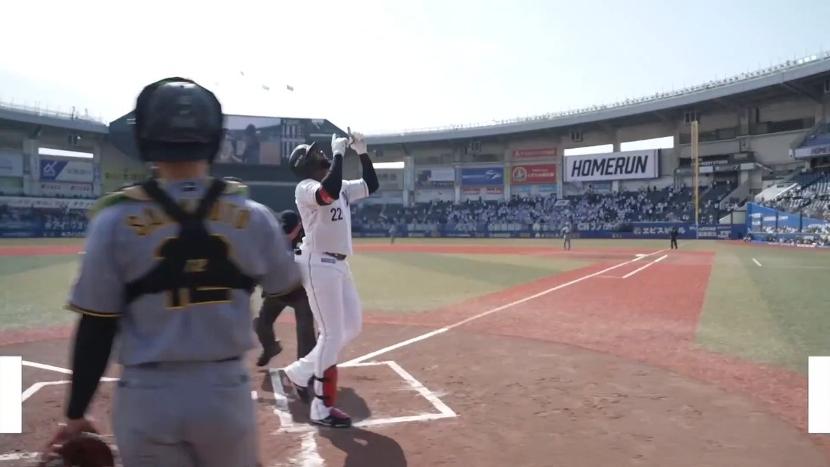 打った瞬間の一発‼️ 2試合連続ホームラン✨ 千葉ロッテ ポランコ 選手の先制アーチ🌈 👇ライブ配信はこちら