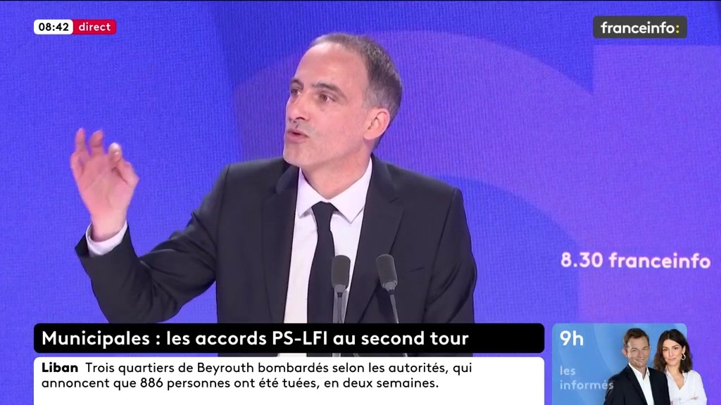 🔴 Municipales : percée de LFI ➡️ "Il n'y a pas de percée insoumise, c'est un récit imposé, repris par des journalistes. Non, il n'y a pas de vent insoumis qui souffle sur ce pays. Nous avons gagné ce premier tour à gauche", selon Raphaël Glucksmann