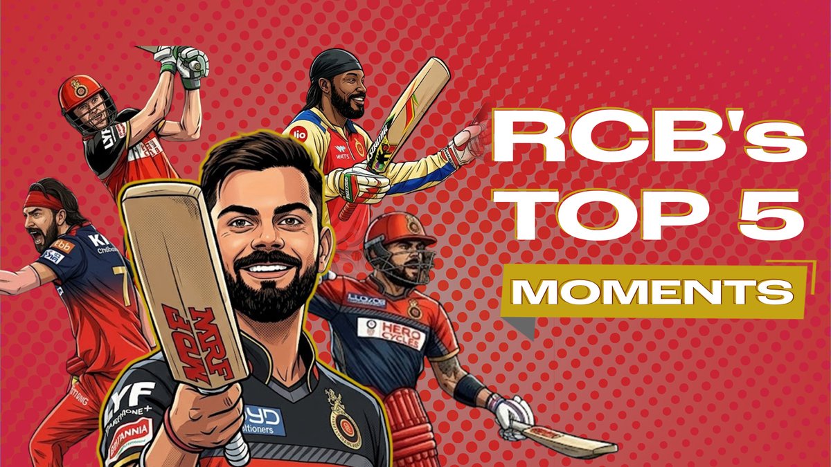 RCB's Top 5 IPL moments 🤩🔥 Kohli's 2016 campaign 💪✅ Gayle's 175* 🔥 What else? 🤔 DK revisits the greatest moments, right here