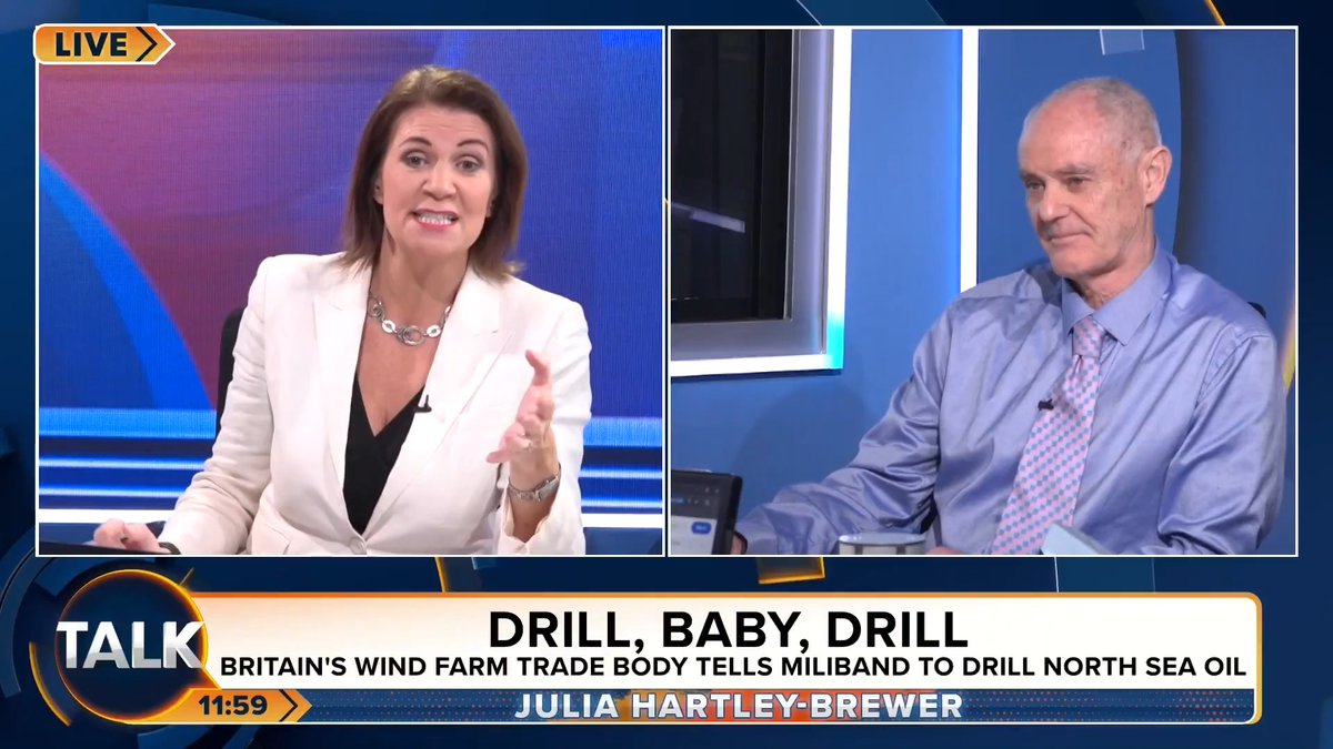 🚨"You and Ed Miliband are as bonkers as each other. You'd rather put us back in caves, unable to defend our country, feed our population or keep us warm!" Julia Hartley-Brewer tells Donnachadh McCarthy that fossil fuels are as "important to our survival as oxygen". Julia Hartley-Brewer