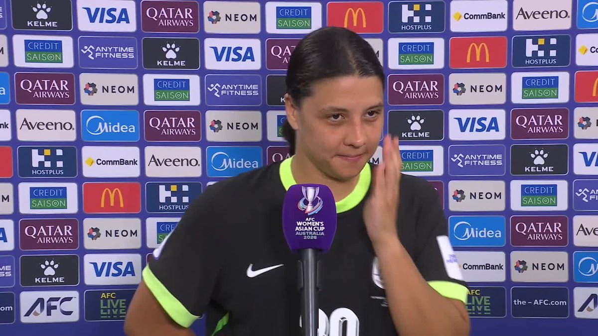 “It feels so good to be here” Sam Kerr on sending the Matildas to the Women’s Asian Cup Final 🎥: 10 Football #Matildas #HowWeWaltz #TilitsDone #AFCWomensAsianCup