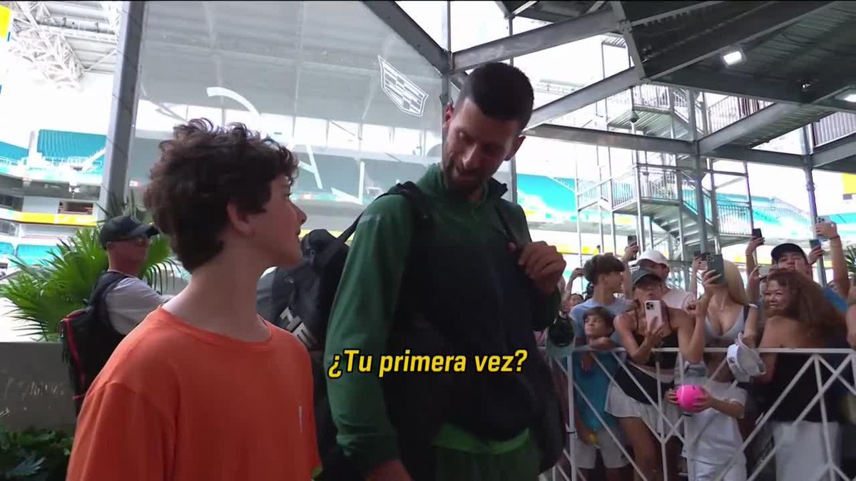Djokovic no estará en Miami, pero siempre recordaremos este momento. 🥰 📺 Mirá el #Miami en el Plan Premium de Disney Plus.