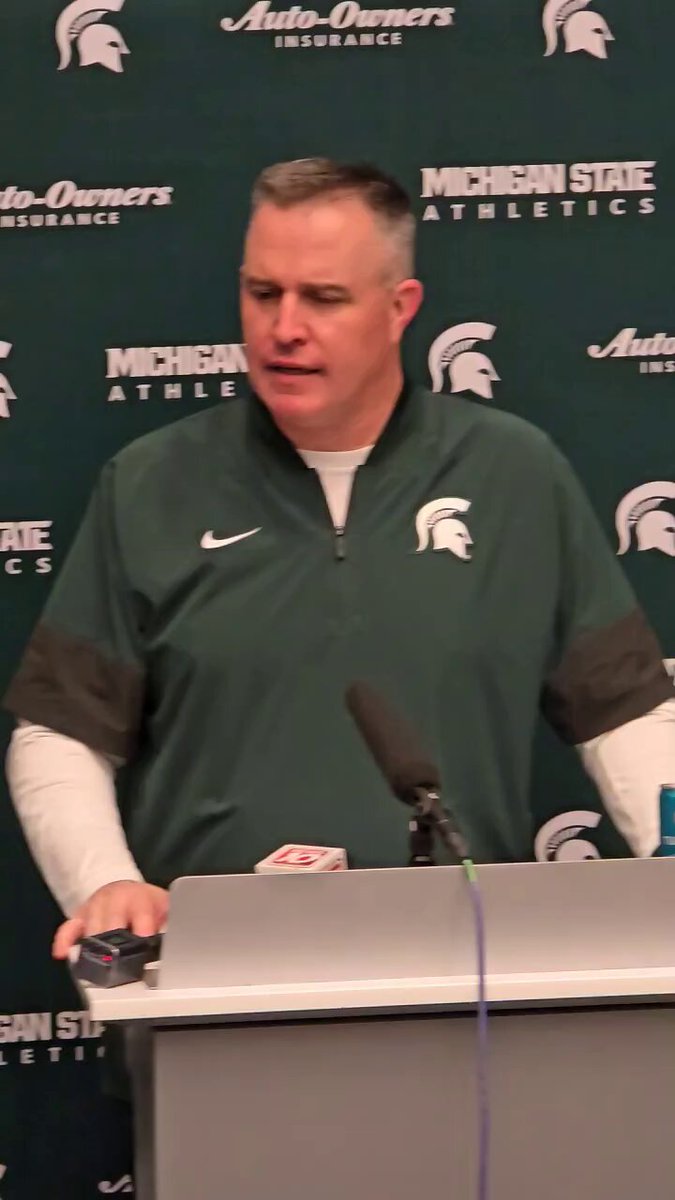 Pat Fitzgerald almost stopped on his way to practice this morning (at 4am) to say hi to the students waiting in line for today's St. Patrick's Day festivities.