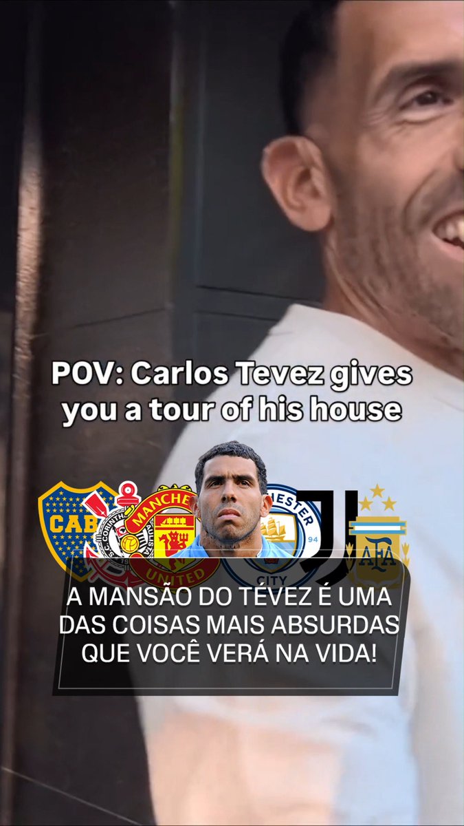 ESSA CASA É LOUCURA! Carlitos Tévez abriu as portas da sua casa para Park Ji-Sung e Patrice Evra e a mansão do argentino ex-Corinthians chamou MUITA atenção! 📽️ @shootforloveworld #Futebol #Tevez #Corinthians