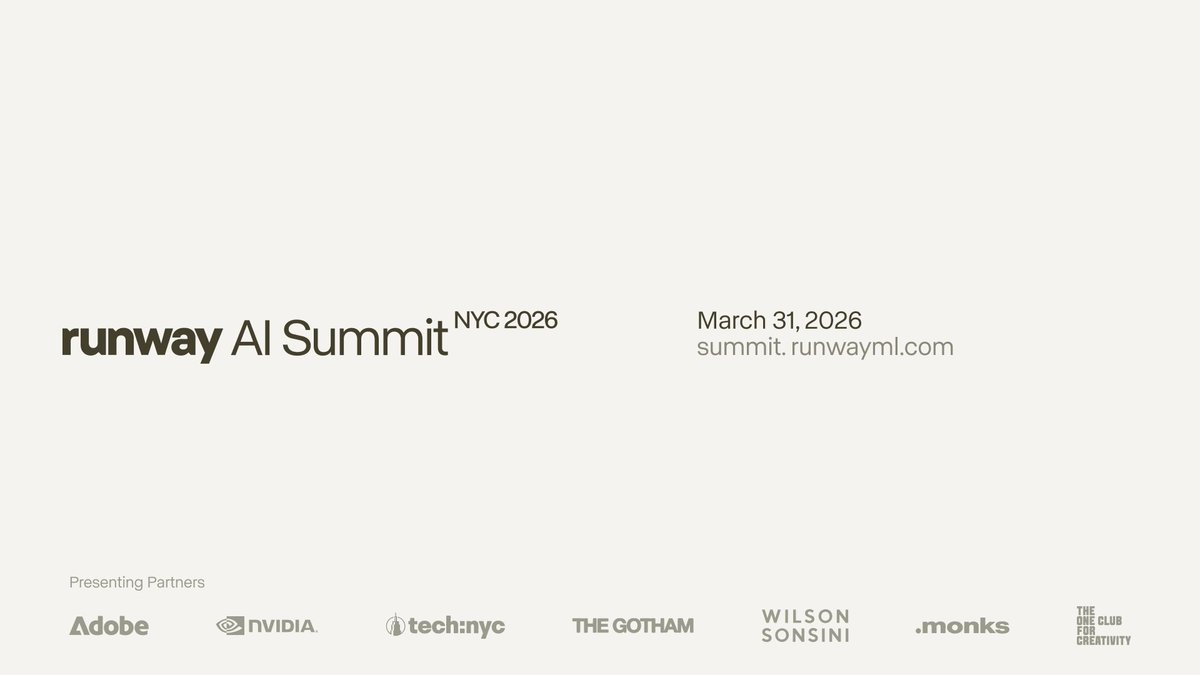 Hear from industry leaders across companies like NVIDIA, EA, Lucasfilm and Adobe at the Runway AI Summit on March 31st in New York. Tickets are available now at the link below.