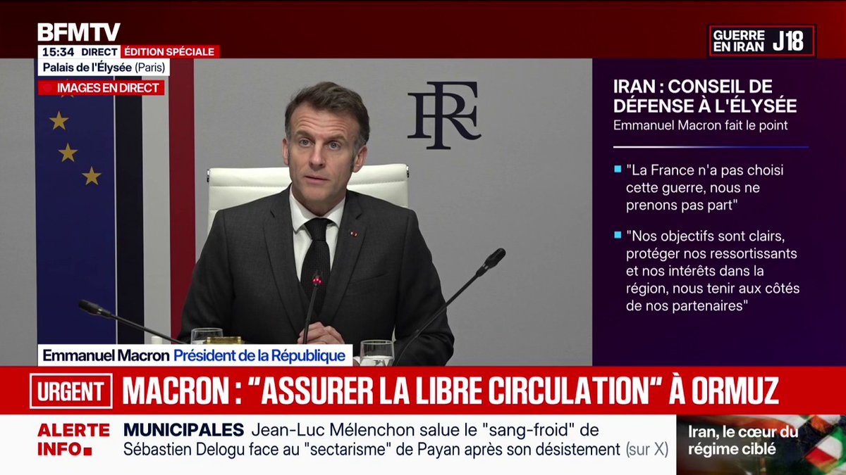 🇫🇷🇺🇸 FLASH | Emmanuel Macron dit non à Donald Trump : "Jamais la France ne prendra part à des opérations d’ouverture ou de libération du détroit d’Ormuz dans le contexte actuel".