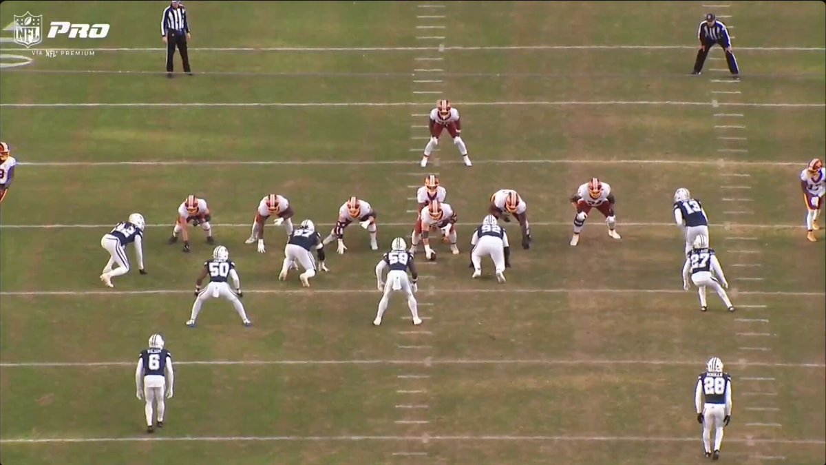 I watched every Week 17 and 18 snap for #Commanders Nick Allegretti at center. Here are some standout plays... What do you notice🤔 #RaiseHail