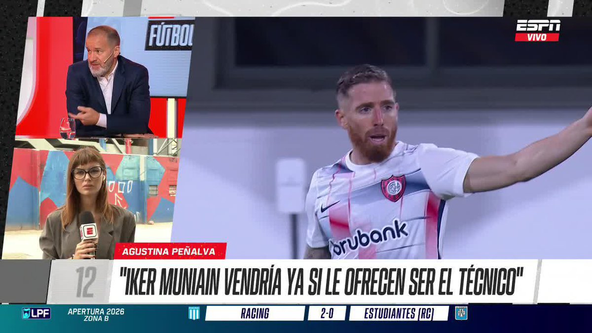 IKER MUNIAIN, UNO DE LOS CANDIDATOS PARA ASUMIR EL CARGO EN SAN LORENZO. ¿Qué posibilidades existen? ▶️ Mirá #ESPNF12 en el Plan Premium de #DisneyPlus