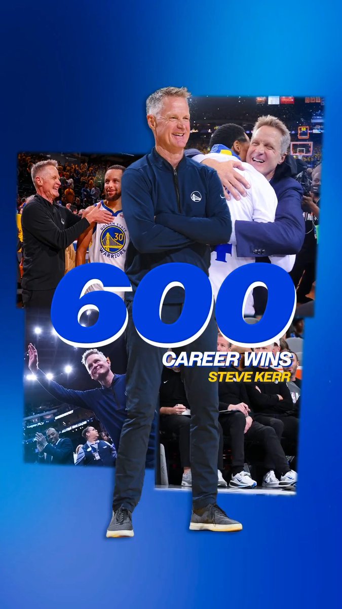 12 seasons. 600 wins. Steve Kerr continues to make history ⚡️