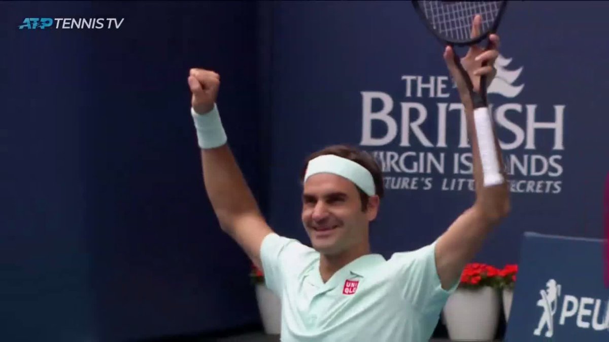 Championship point at the 2019 Miami Open 🇨🇭💥✨ Roger Federer John Isner (🎥Tennis TV)