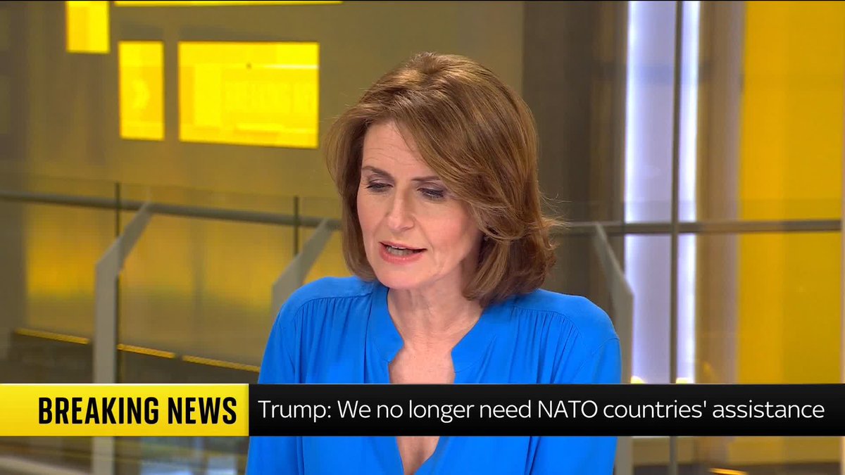 BREAKING: Donald Trump says the U.S. no longer 'needs' or 'desire' the assistance of NATO countries. 📺 Sky 501, Virgin 602, Freeview 233 and YouTube