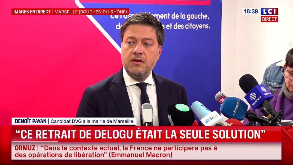 🗣️🔴 "Je n'ai pas fait de fusion avec LFI. Lundi matin, j'ai appelé le candidat de LFI à réfléchir à ce qu'il était et à la conscience qui était la sienne. Je ne l'ai même pas appelé à se désister" : Benoît Payan 📺 En direct de Marseille sur LCI