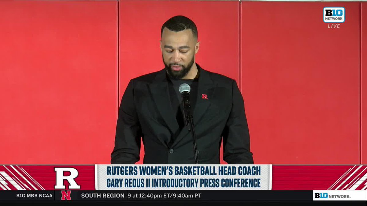 "It is truly a privilege and an honor to stand before you today." Watch new Rutgers Women’s Basketball coach Gary Redus II's opening statement 👇