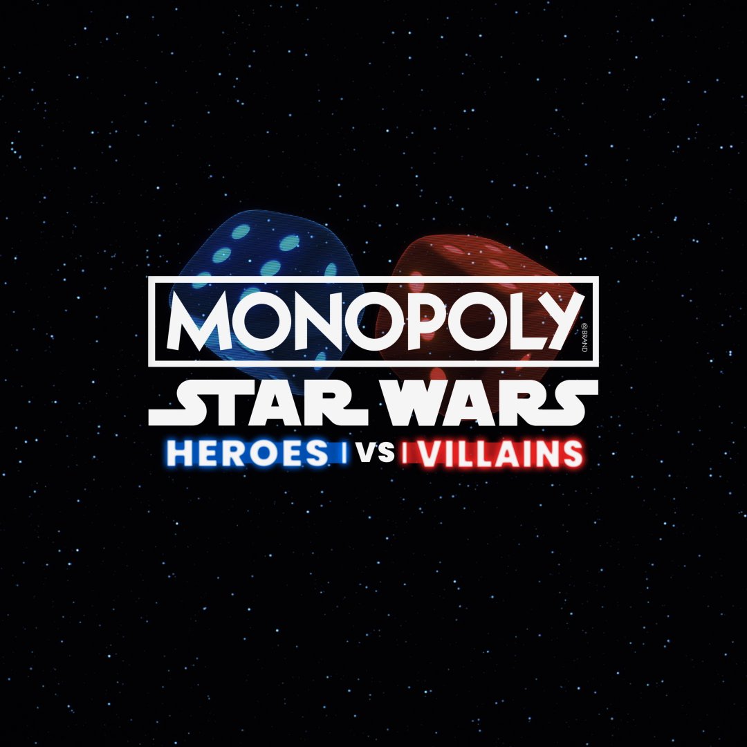 Prepare for a galactic face-off... MONOPOLY: Star Wars Heroes vs. Villains launches June 11. Watch the full reveal on April 29 during the May the 4th event! #MonopolyStarWars 👉