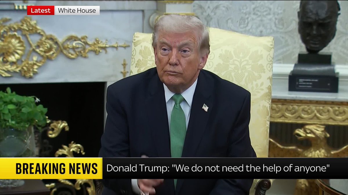 BREAKING: Trump responds to comments made by Iran's deputy FM in an exclusive interview with Sky News, where he stated the US would face another Vietnam if it puts boots on the ground. Stephen Murphy asks the president if he is afraid of this statement