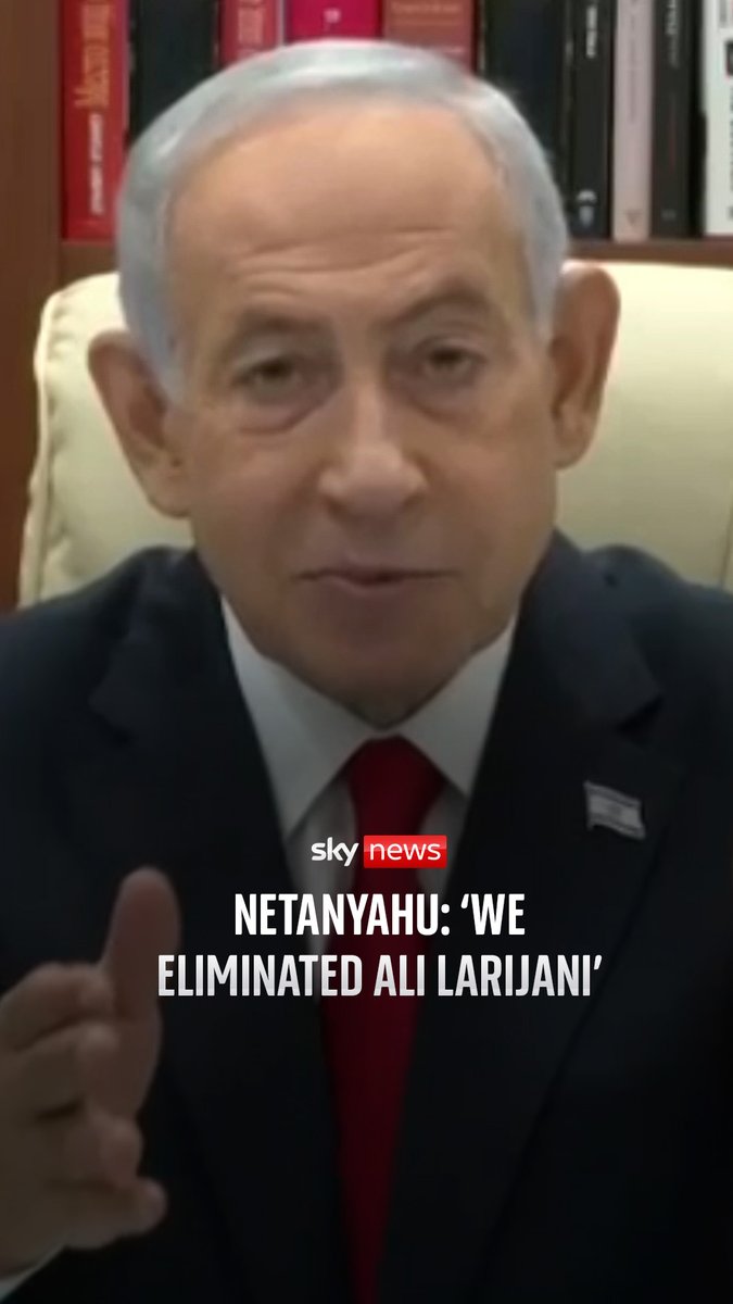 Israeli Prime Minister Benjamin Netanyahu announced Iran’s security chief Ali Larijani and the commander of the Basij had been killed. 🔗