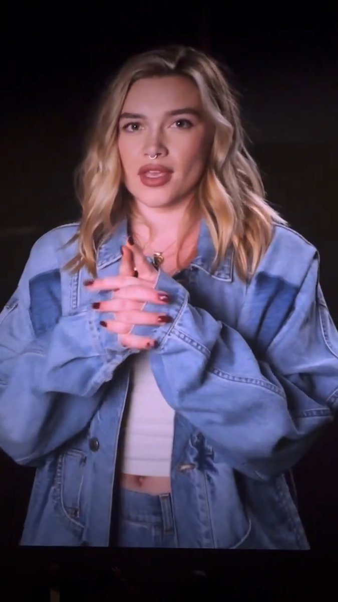 "Are you still mad at me?" - Florence Pugh has a question for Zendaya during a special screening event for the new #DunePart3 trailer