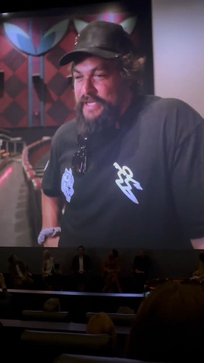 At a special #Dune Part 3 trailer event, Jason Momoa asks Denis Villeneuve how his character came back from the dead