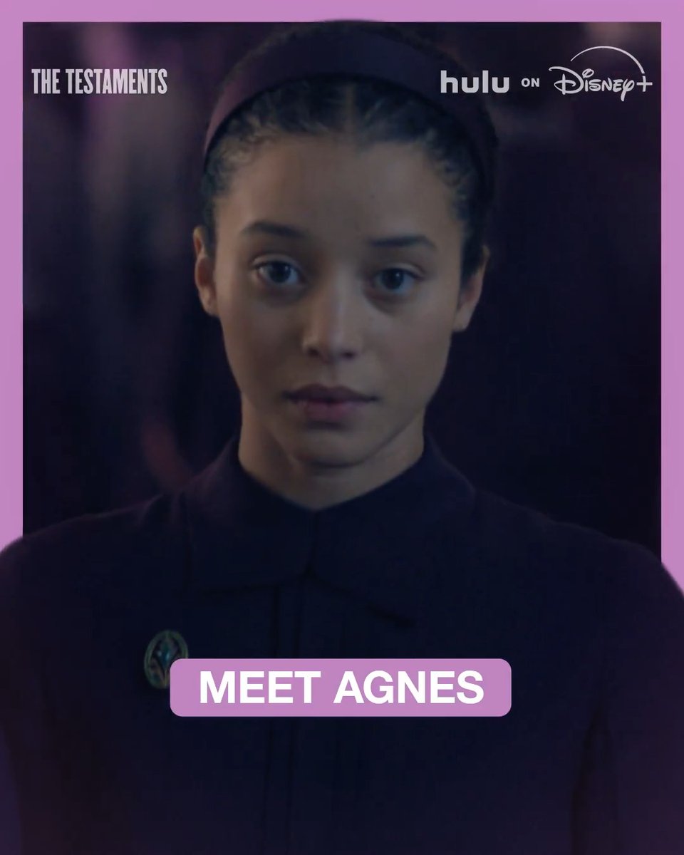 A resilient Plum. 💜 Meet Agnes, daughter of a high-ranking Gilead Commander. #TheTestaments