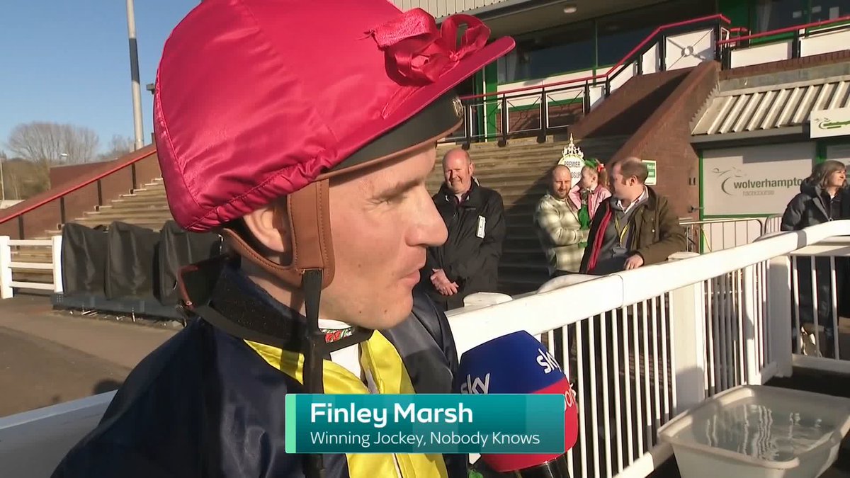 "He's absolutely gorgeous!" Finley Marsh lauds Nobody Knows after victory in the opener at Wolverhampton Races...