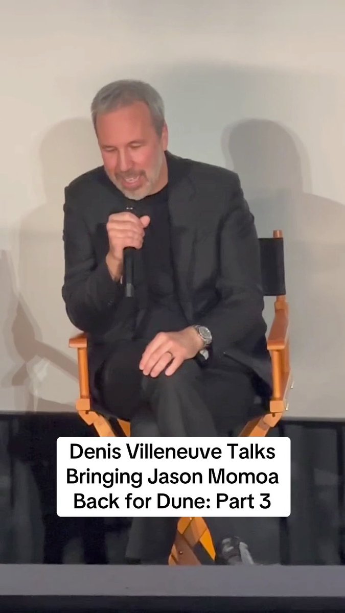 Director Denis Villeneuve discusses the significance of bringing Jason Momoa back for #DunePartThree.