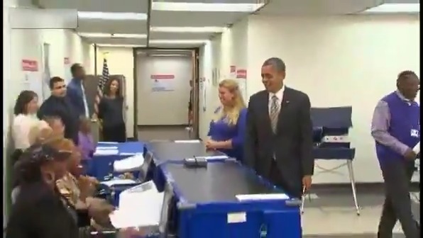 Obama showing ID to vote in 2012…