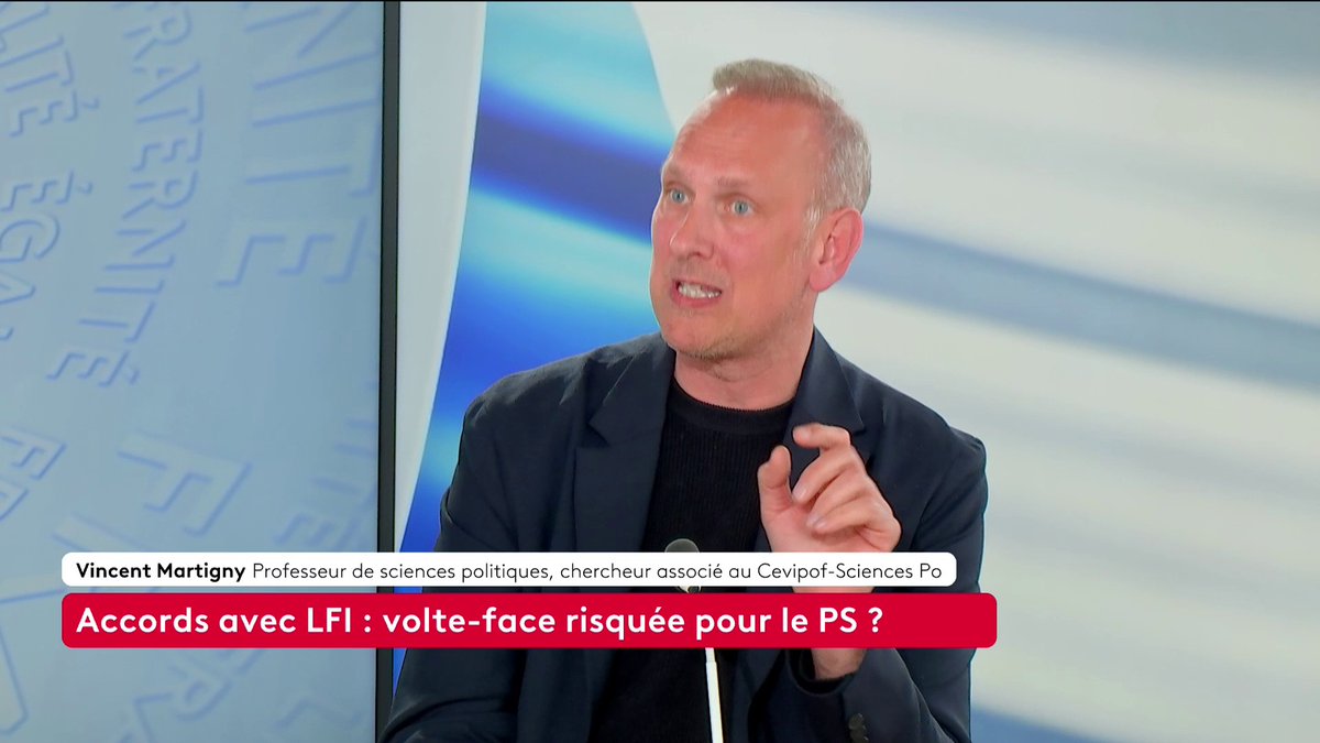 🔴 🗣️ PS/LFI : "Vous regardez le programme des insoumis, vous n'avez pas de mesure qui pour un électeur même socialiste est particulièrement scandaleux. C'est une différence de façon de faire de la politique", analyse le chercheur Vincent Martigny. #ToutEstPolitique #Canal16