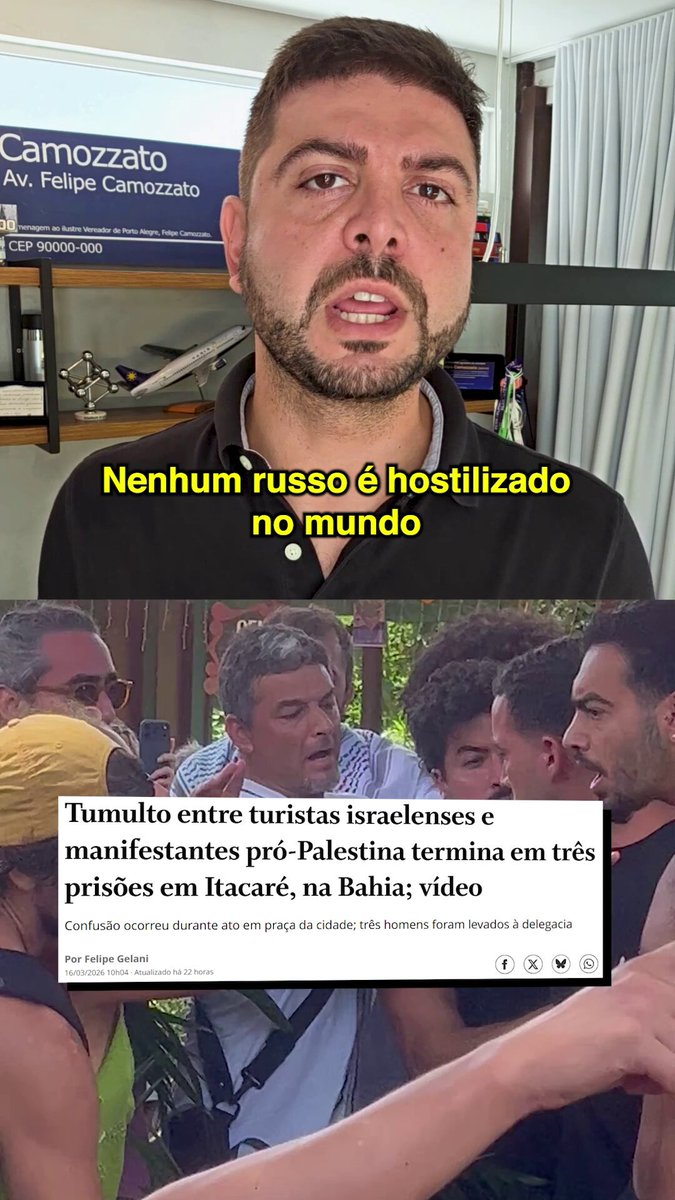 E quem estava envolvido na confusão que aconteceu na Bahia contra turistas israelenses? Sim, ele mesmo: Thiago Ávila, o amigão da Greta.