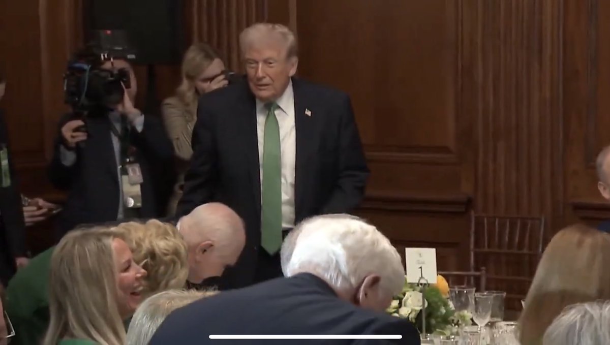 President Trump pulls up to the Ireland luncheon at the Capitol like a BOSS