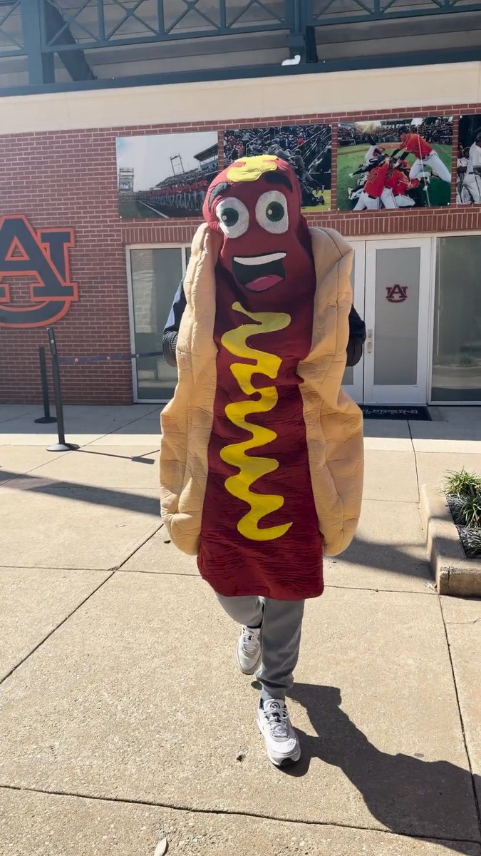 You heard the man! 📢 Get to Plainsman Park by 4 pm! - Top-five matchup - $1.25 hot dogs - $2.50 domestic brews - Free CFA in the outfield #WarEagle