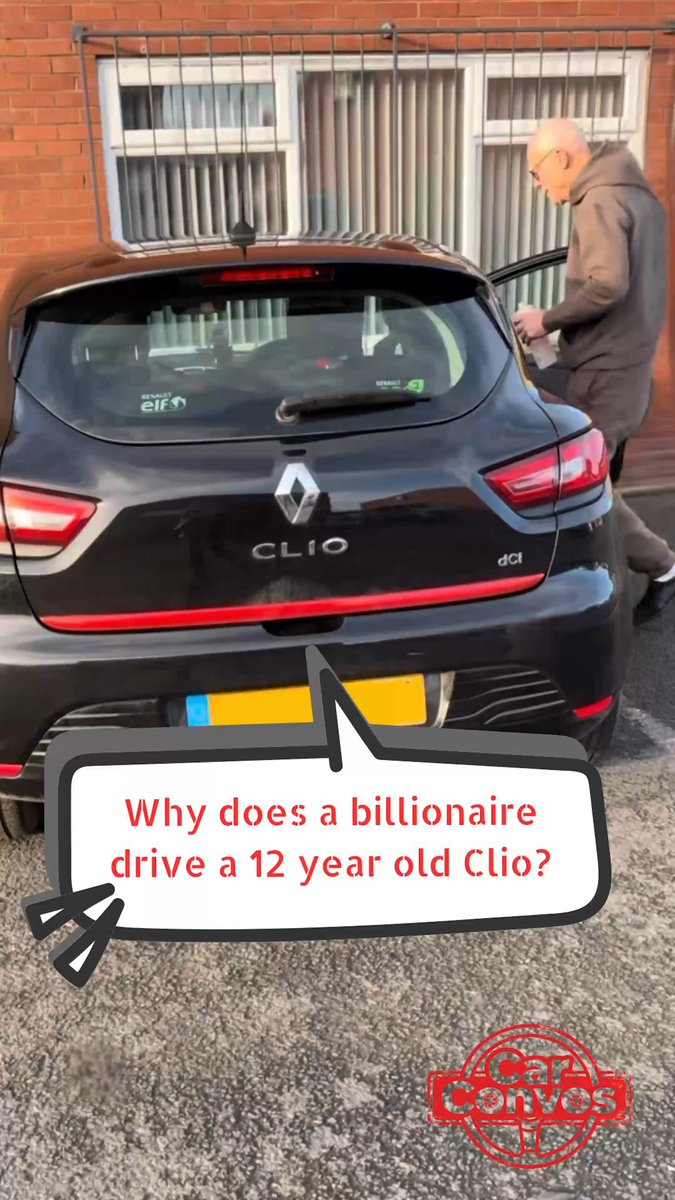 "Why does a billionaire drive a 12-year-old Renault UK Clio?" I hear some of you asking. 🚘 In business and in life, I admire *anything* that's best in class. So what's best in class about the Clio? I can only speak for myself, but I find it extremely satisfying. Here's why.
