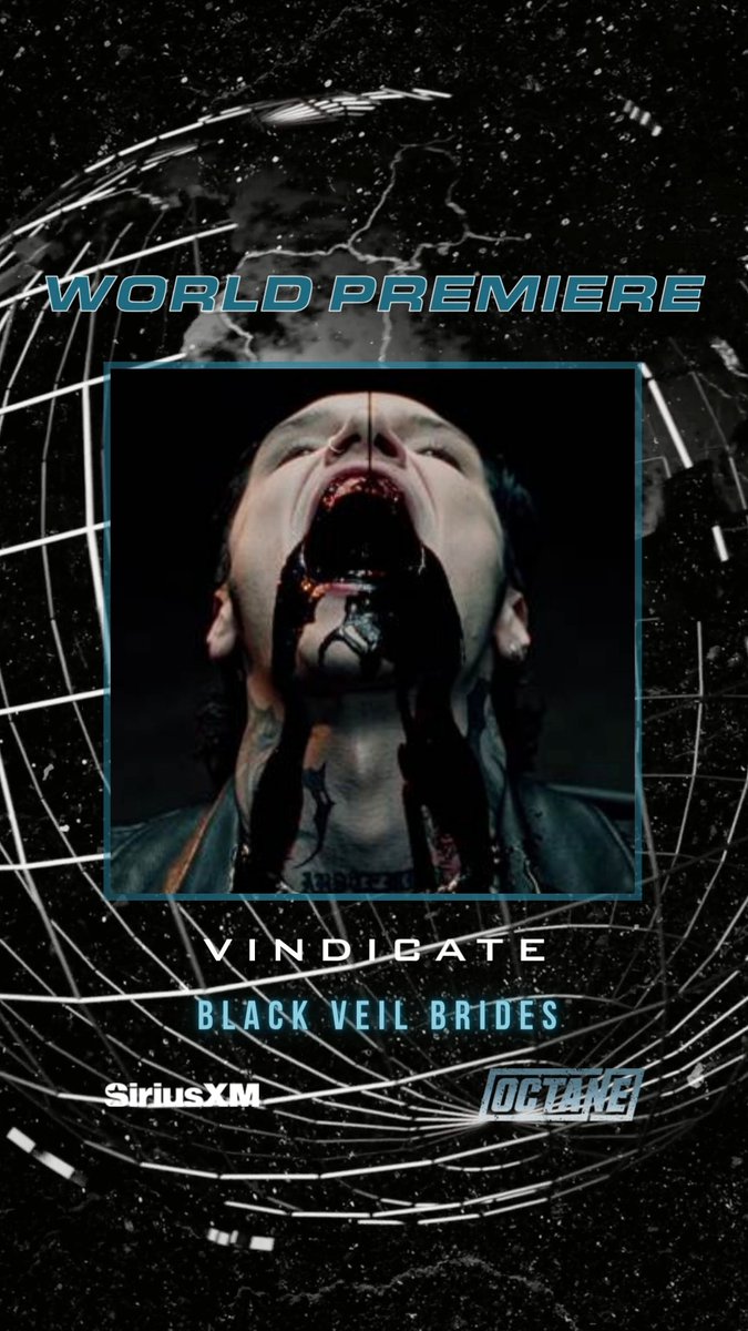 World Premiere‼️ “VINDICATE” – Black Veil Brides First spin goes down on Octane tonight 12am ET / 9pm PT Tap in.