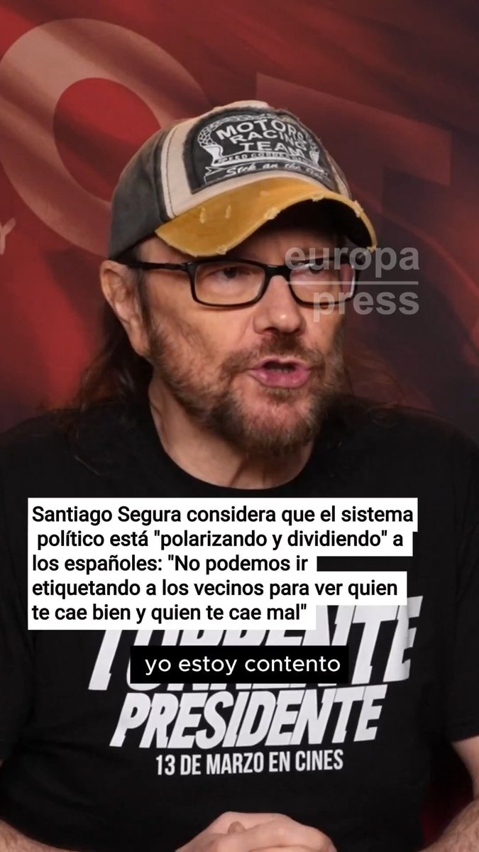 Santiago Segura considera que el sistema político está "polarizando y dividiendo" a los españoles: "No podemos ir etiquetando a los vecinos para ver quien te cae bien y quien te cae mal. Esto lo han logrado algunos políticos"