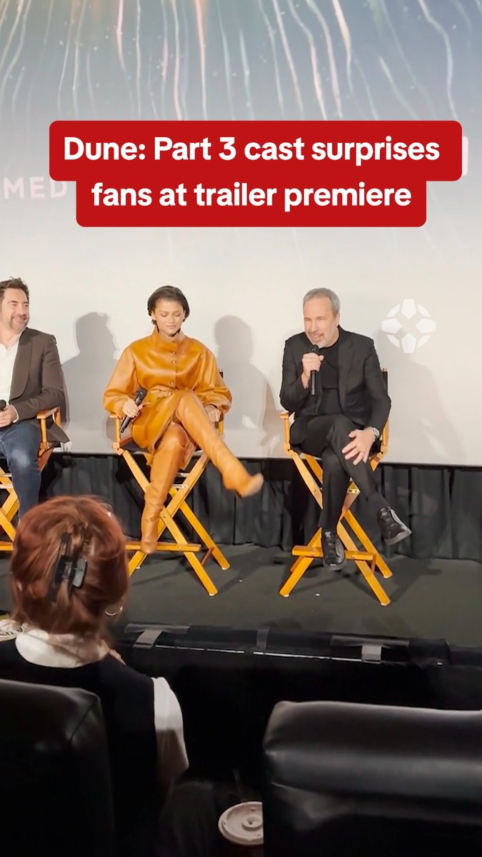 Robert Pattinson, Anya Taylor-Joy, Javier Bardem, Zendaya, and director Denis Villeneuve attended the premiere of the Dune: Part 3 trailer, and fans went crazy!
