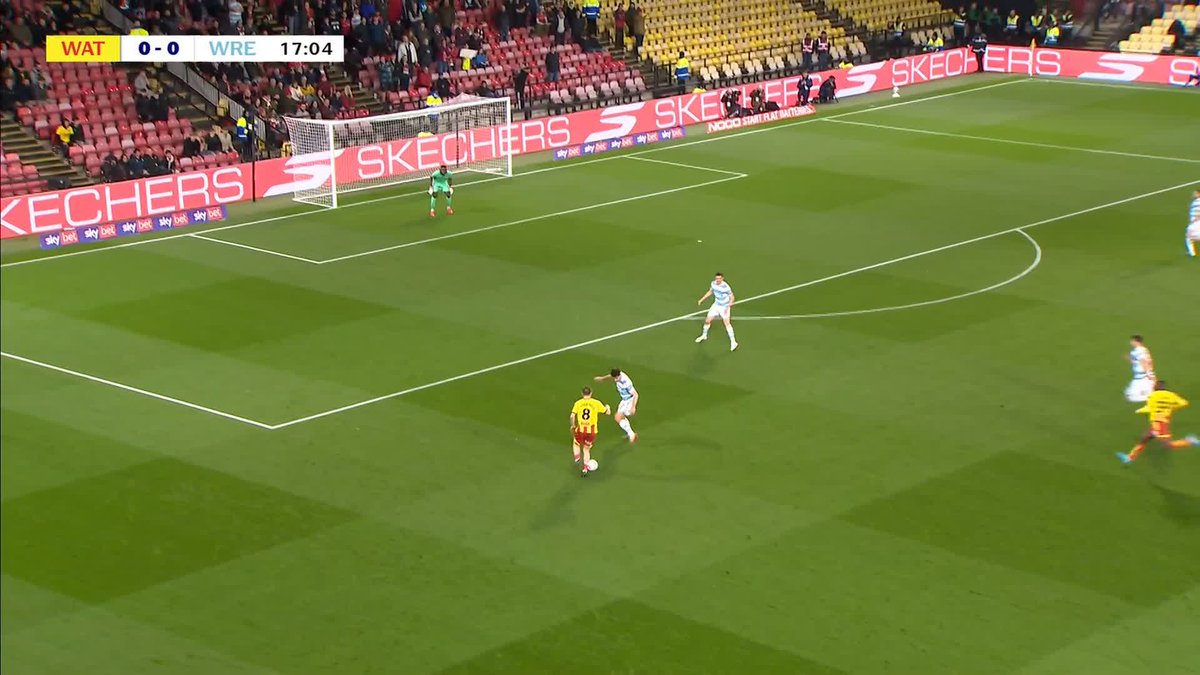 Watford strike first through Marc Bola! 💥 That assist from Giorgi Chakvetadze 👏