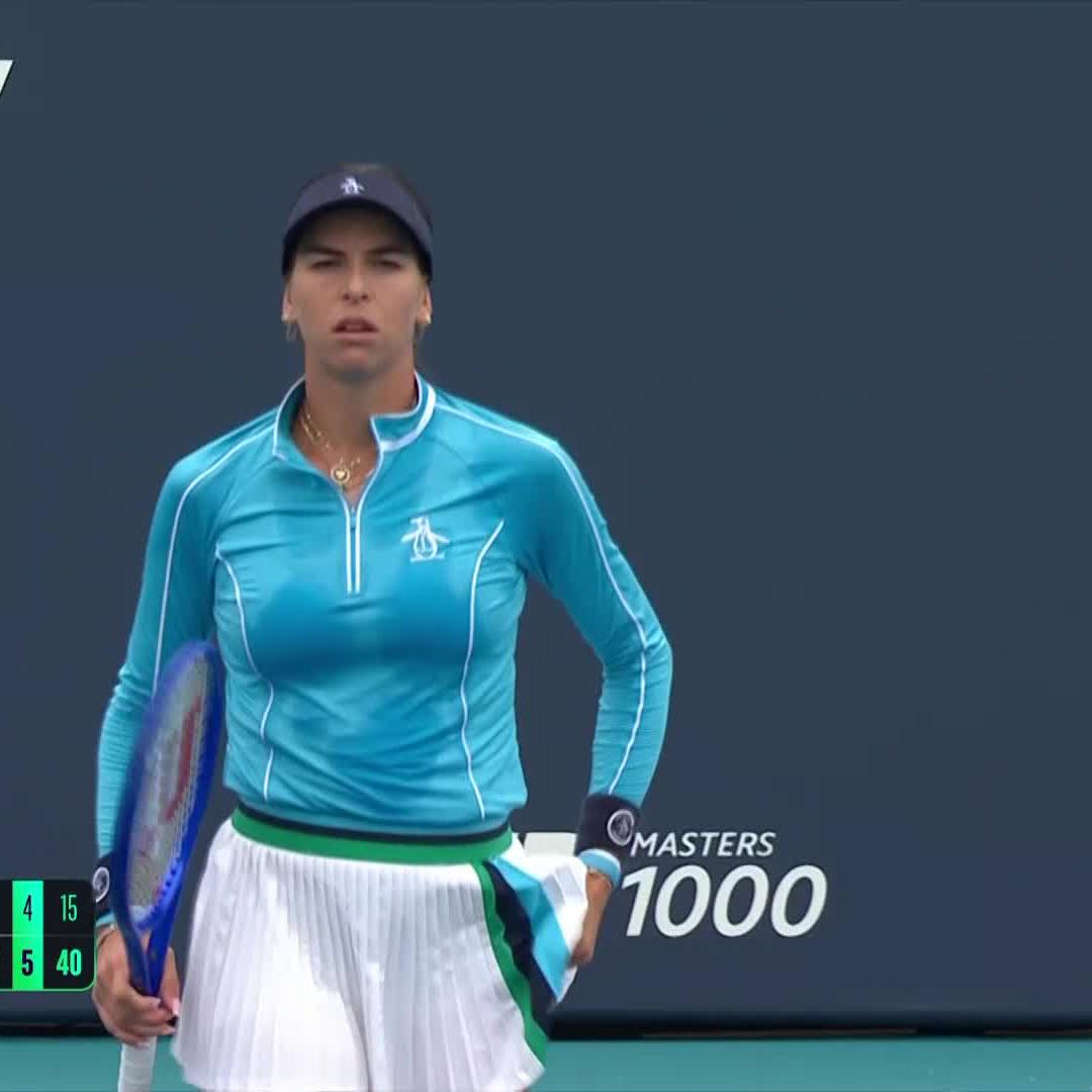 Tomljanovic in two ✌️ Ajla Tomljanovic is back winning in Miami, defeating Waltert 6-3, 6-4! #MiamiOpen