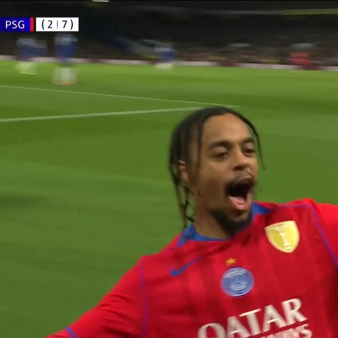 Bradley Barcola is haunting the World Champions on their home turf 👀⚽ 📺 Stream #UCL on DStv: