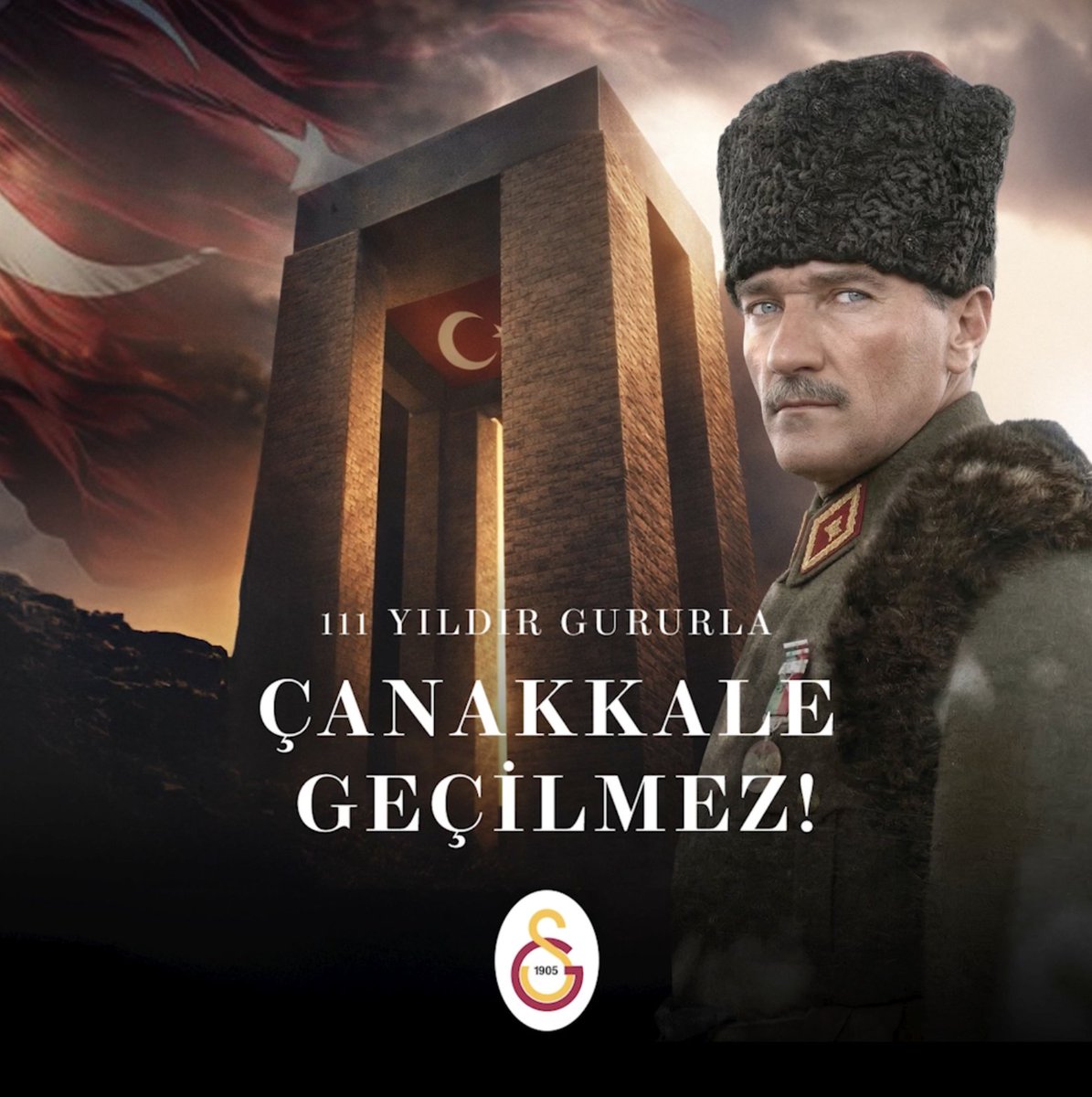 111 yıldır gururla… ÇANAKKALE GEÇİLMEZ! 🇹🇷 Şanlı tarihimizin en önemli zaferlerinden biri olan #18MartÇanakkaleZaferi’nin yıl dönümünde, başta Ulu Önder Gazi Mustafa Kemal Atatürk ve kahraman silah arkadaşları olmak üzere tüm şehit ve gazilerimizi rahmet ve minnetle anıyoruz.