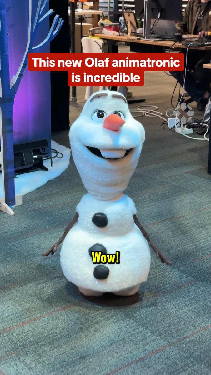 We got to meet the new Olaf animatronic made by Disney's Imagineers!