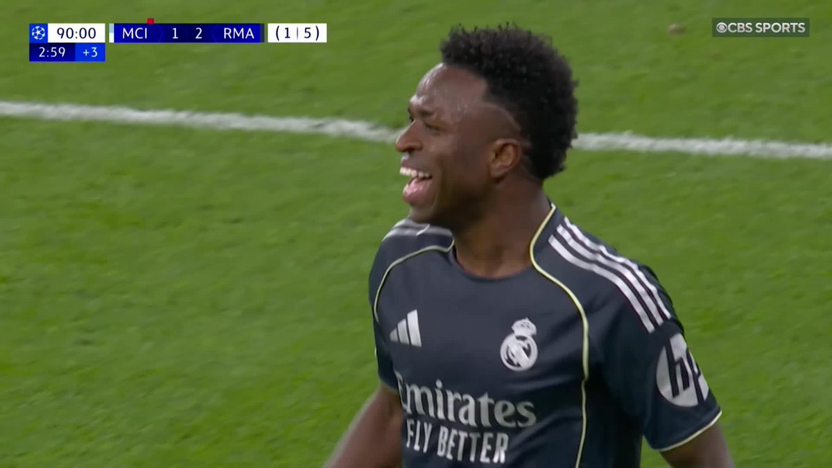 Real Madrid are through to the quarterfinals 🔜 Vini Jr. makes it 34 Champions League goals in his career, level with Wayne Rooney 👏