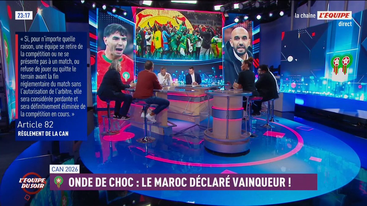 Le Maroc finalement champion d'Afrique ! 🚨🚨 La réaction exclusive de Claude Le Roy dans l'#EDS « Je pense qu'il y a eu plein de magouilles pour décider que le Maroc est champion : c'est pitoyable pour l'image que donne la CAF. »