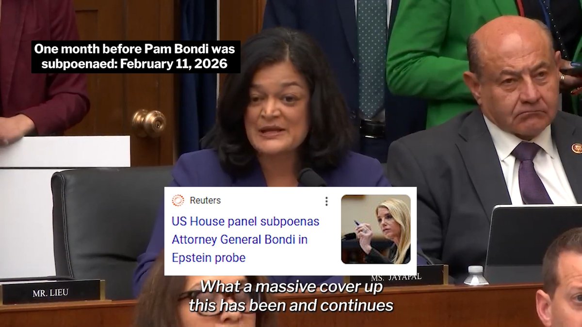 Last month, I called out the mishandling of the Epstein files by the Department of Justice under Attorney General Pam Bondi. Today, the House Oversight Committee issued a subpoena to demand more answers from her. We can not give up until we get accountability for all the survivors.