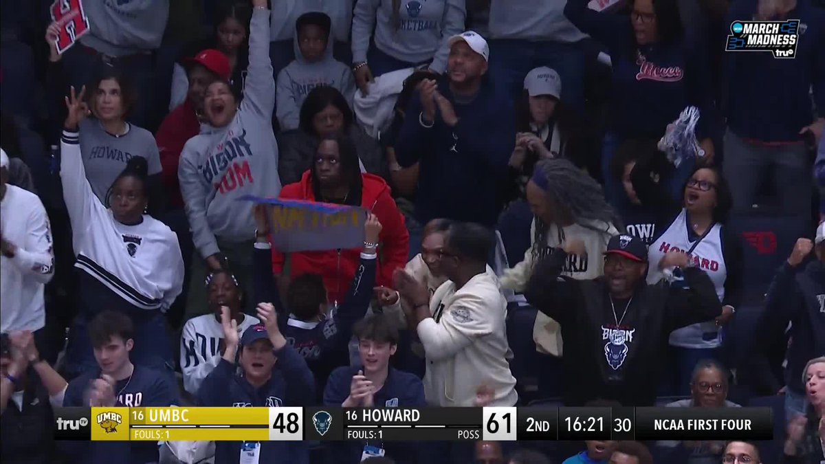 BIG triple extends the Bison lead to 13 🎯 #MarchMadness Howard Men’s Basketball