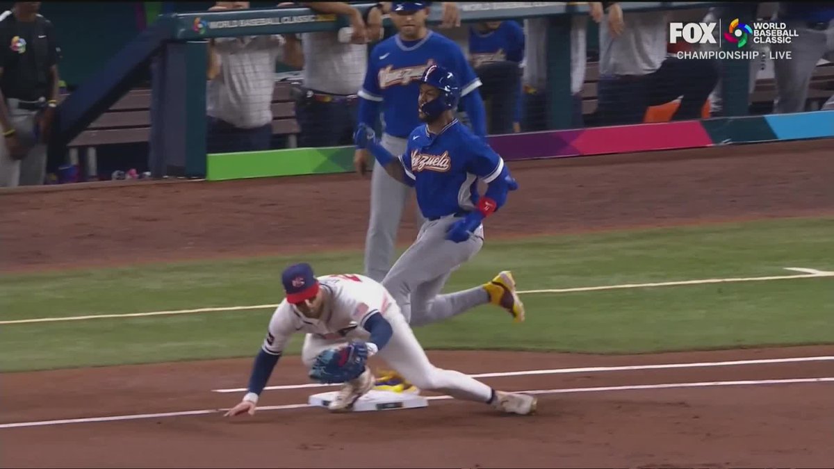 Nolan McLean is fired up after inducing a big double play in the first (via World Baseball Classic)