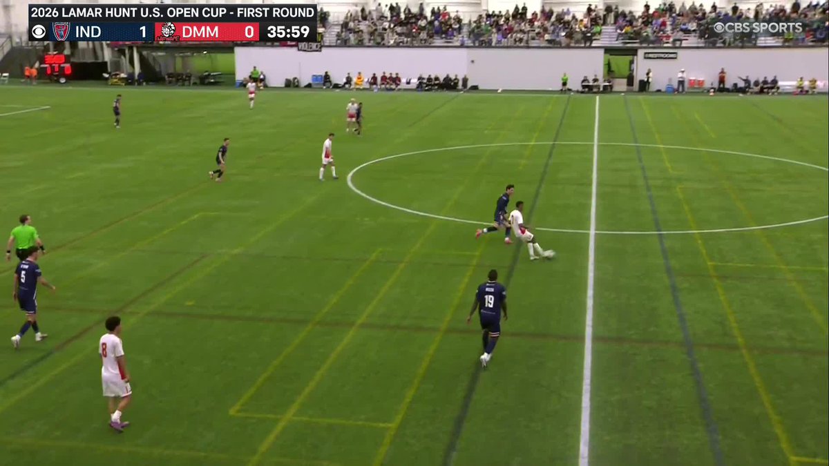 Loïc Mesanvi makes no mistake on the open net as Indy Eleven strike vs Des Moines Menace 💥⚽️