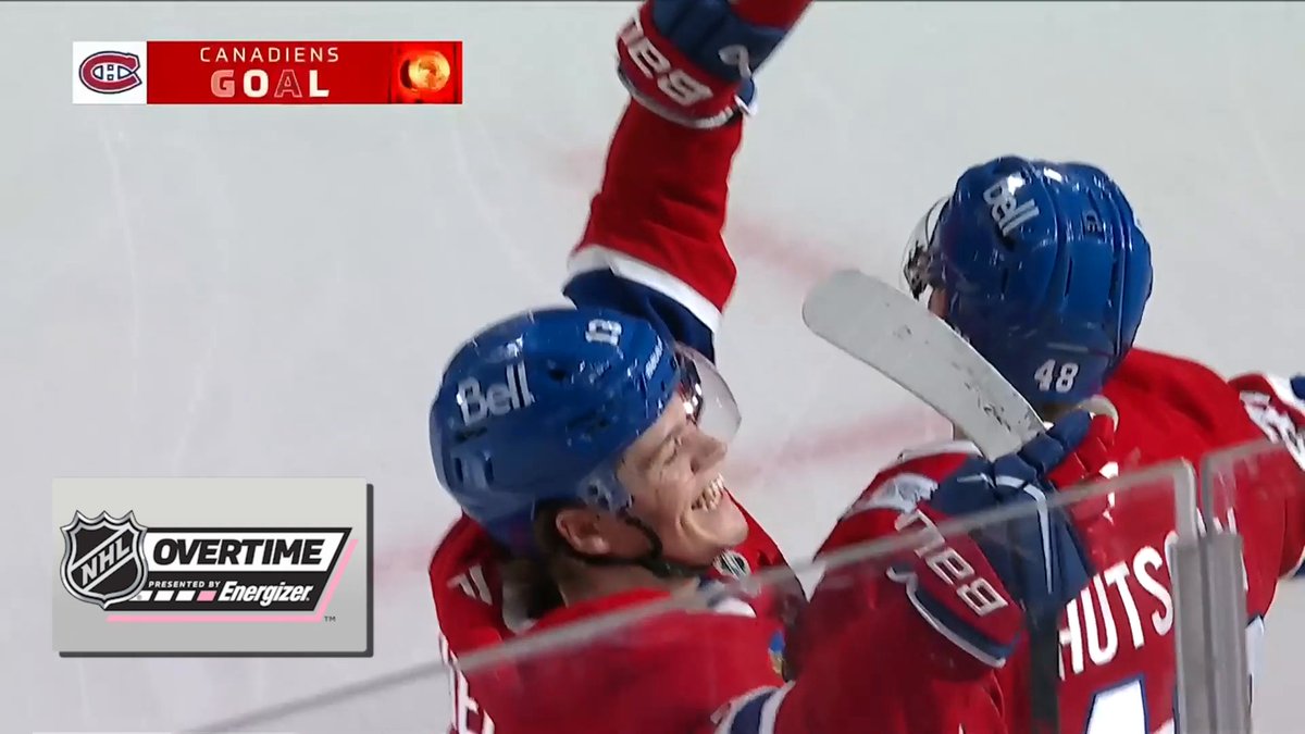 GOAL CAUFIELD CALLS GAME 🗣️ Cole Caufield's 40th goal of the season is the Energizer overtime winner!