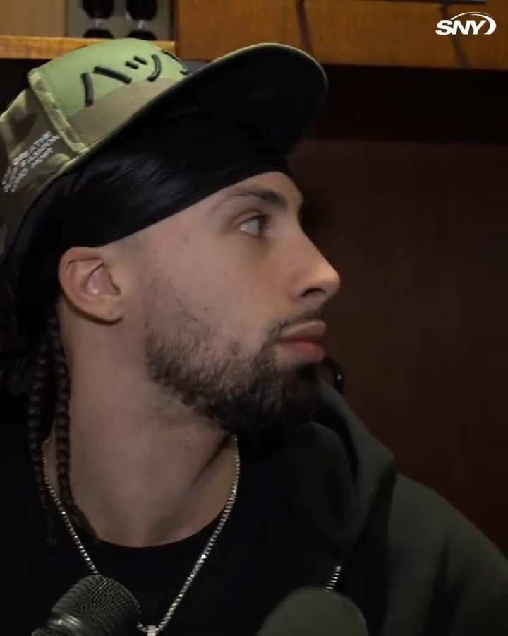Jose Alvarado was asked about Josh Hart being a safety belt point guard for the Knicks: "Hell no, he can't handle no basketball. He just gets the ball and puts his shoulder down but he ain't no point guard. He just did good today, man" 😂