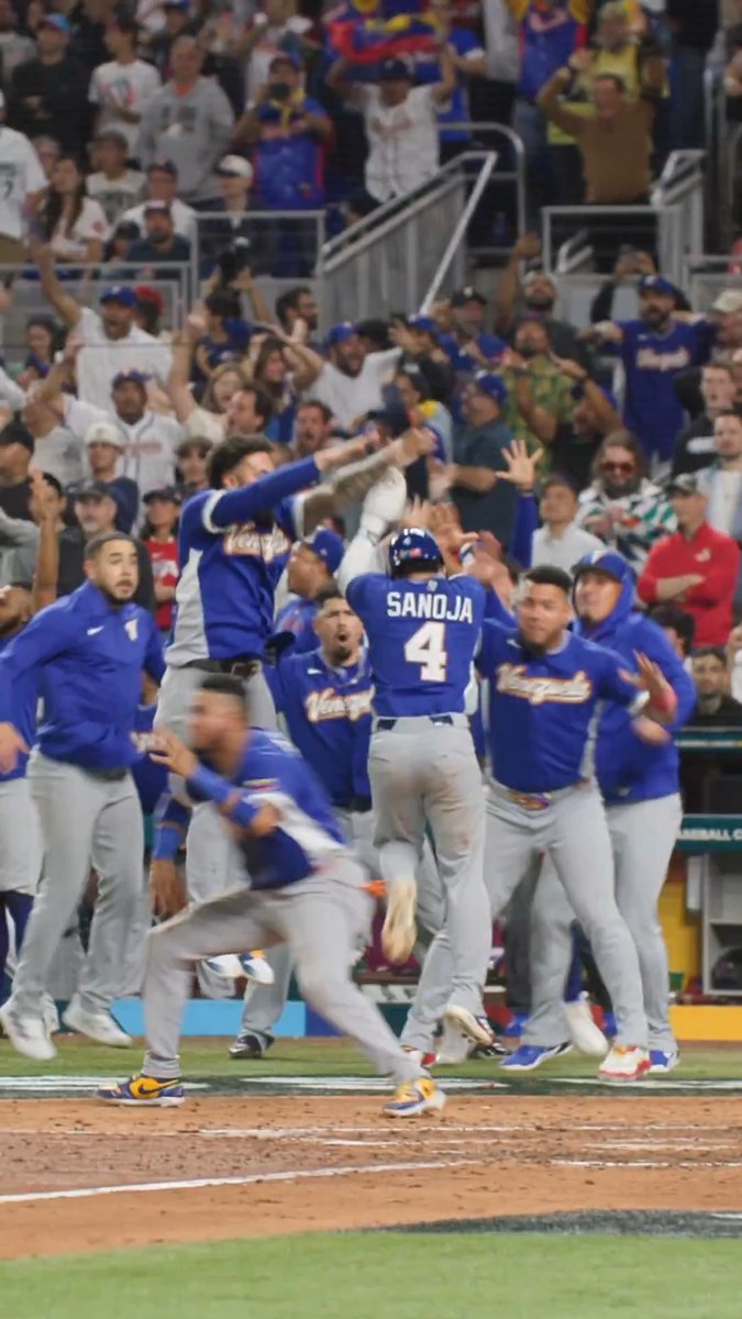 TEAM VENEZUELA IS THREE OUTS AWAY FROM #WORLDBASEBALLCLASSIC GLORY!