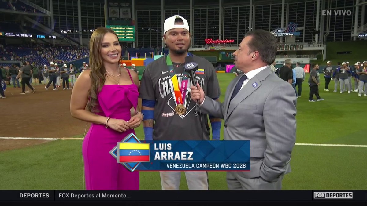 COMPROMISO TOTAL. 🇻🇪🫡 Emotiva entrevista con Luis Arráez tras convertirse en campeón del mundo con Venezuela en el World Baseball Classic. #WBCenFOX