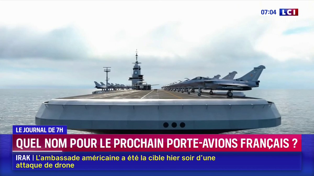 ▶️ Quel nom pour le prochain porte-avions français ? 📺 Le journal de Laurène Barrière-Tallerie dans la matinale LCI